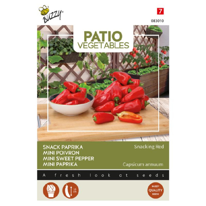 Paprika- Snack-Buzzy® Patio Veggies, Paprika Snacking Red-BZ083010
