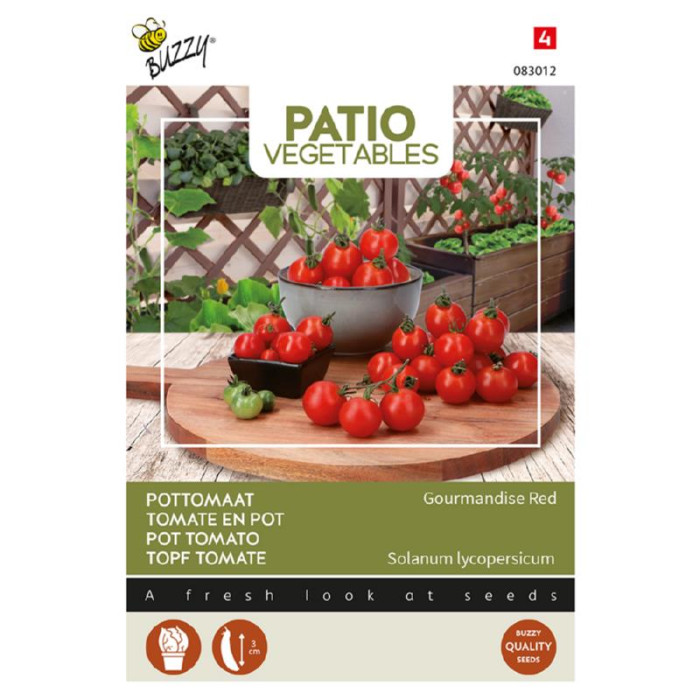 Paradajs-Chery-Buzzy® Patio Veggies, Tomaat Gourmandise Red-BZ083012