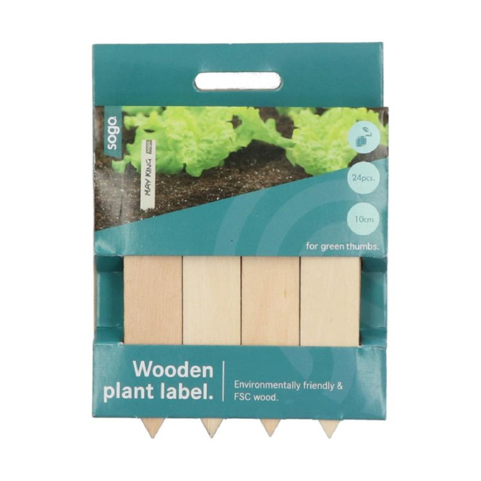 Drveni stapici za oznacivanje-SOGO Wooden stitch labels 10cm 24 pcs-SO887416
