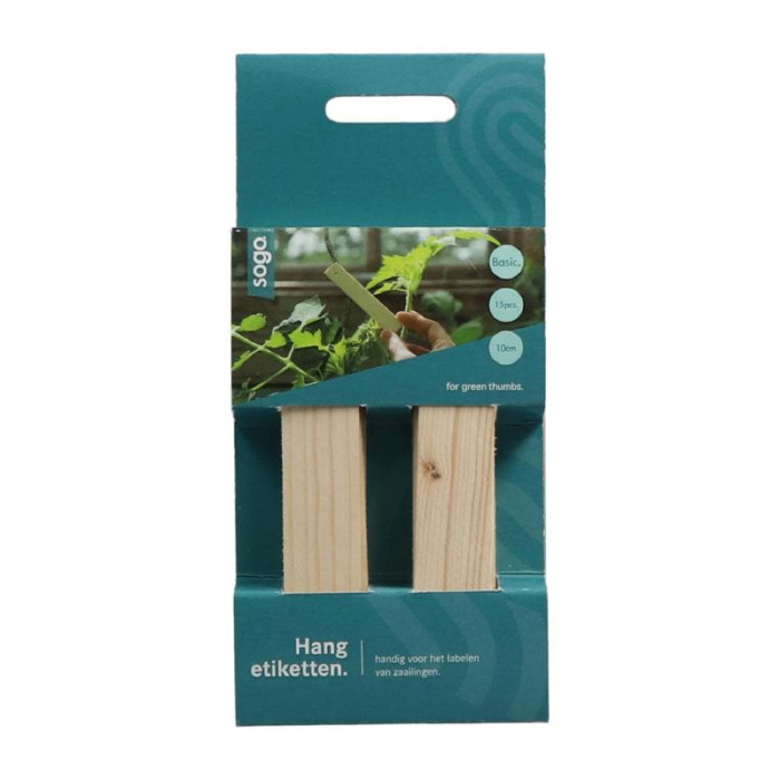 Viseca drvena etiketa-SOGO Hanging label wood 10cm 14 pcs-SO887414