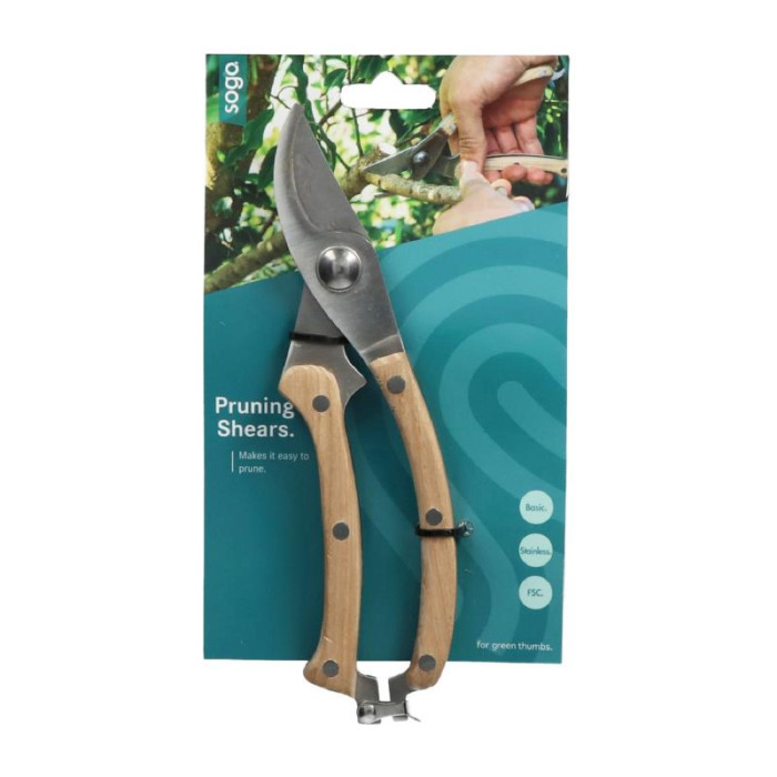 Makaze za orezivanje-SOGO Pruning shears with wooden handle-SO887446