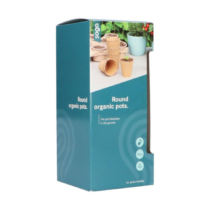 Organske saksije-SOGO Organic Pots 8cm round 10 pcs.-SO887308