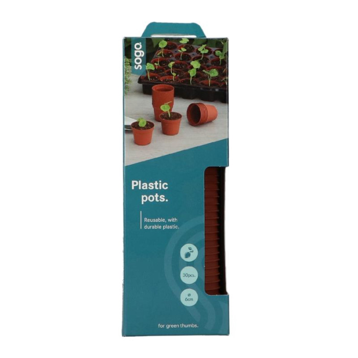 Plasticna saksija-SOGO Plastic pot terra color 6cm 30 pcs-SO887326