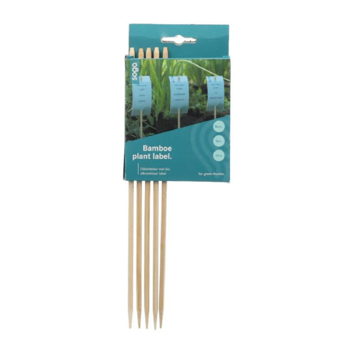 Bambus stapici-SOGO Bamboo Sticks 5 + 10x Bio Plant Label-SO887426