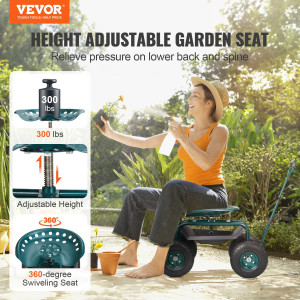 VEVOR Garden Cart Rolling...