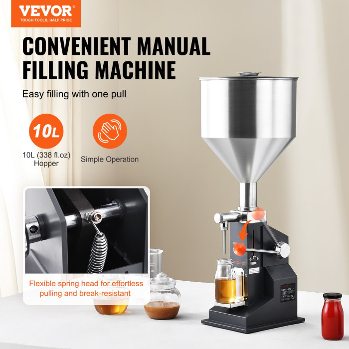 Ručna mašina za punjenje boca od 5-50 ml-VEVOR Manual Paste Liquid Filling Machine, 5-50ml Bottle Filler-MG24897