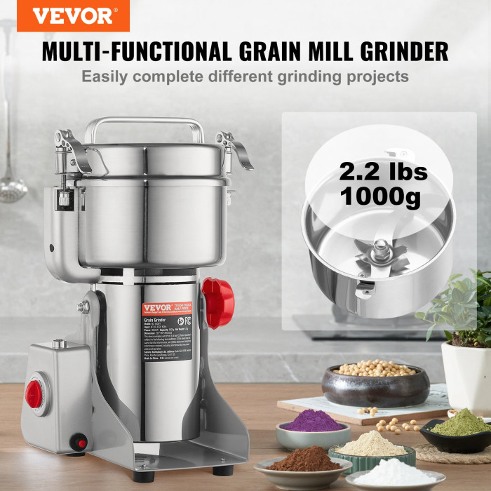 Električni mlin za mljevenje žitarica velike brzine 1000gr-VEVOR Electric Grain Mill Grinder High Speed 1000g-MG24913