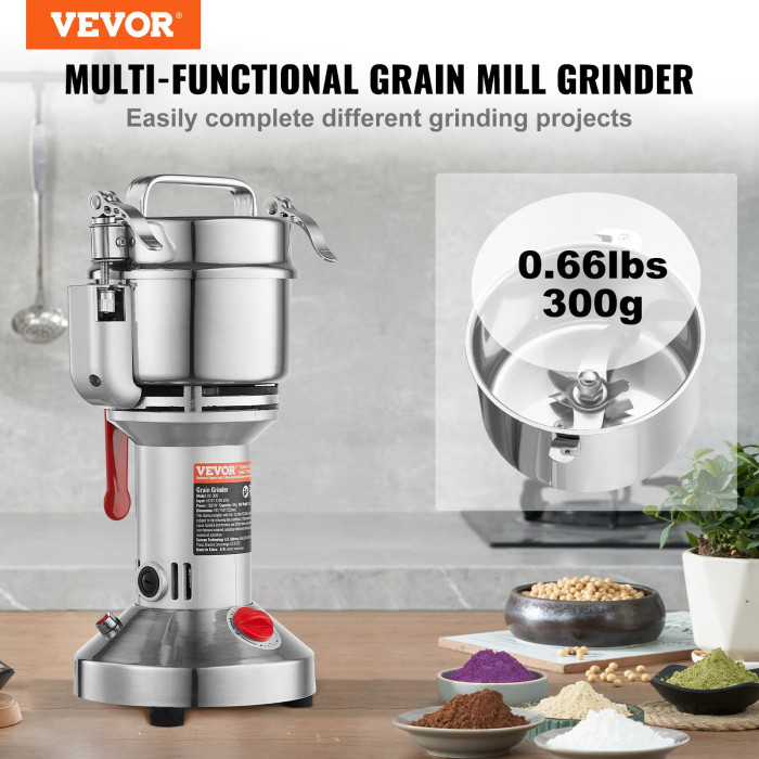 Električni mlin za mljevenje žitarica velike brzine 300g-VEVOR Electric Grain Mill Grinder High Speed-MG24917