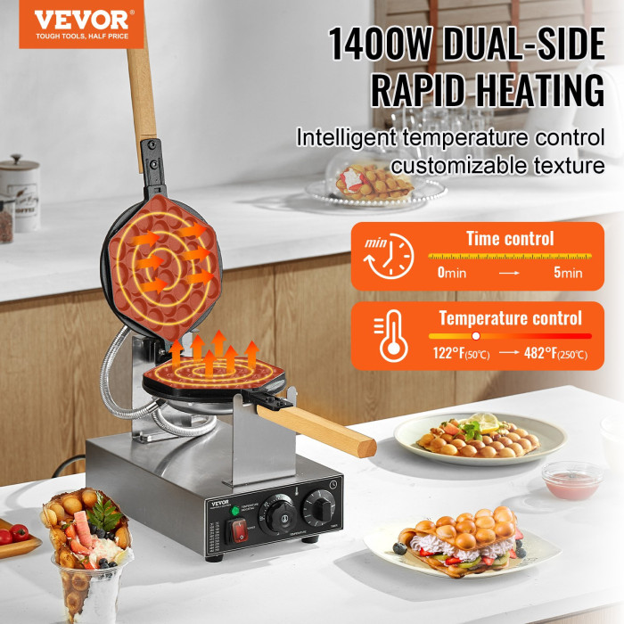 VEVOR Commercial Bubble Waffle Maker-MG25990