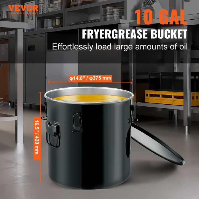 Kanta za mast za fritezu-VEVOR Fryer Grease Bucket-MG25991