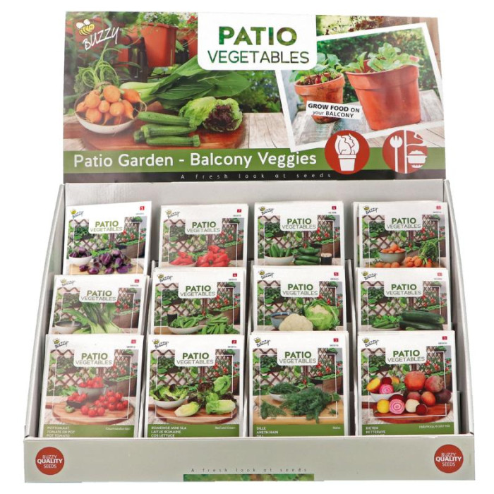 Sjemenski Paket Patio Veggies-Buzzy® Display Patio Veggies-12x10-080849